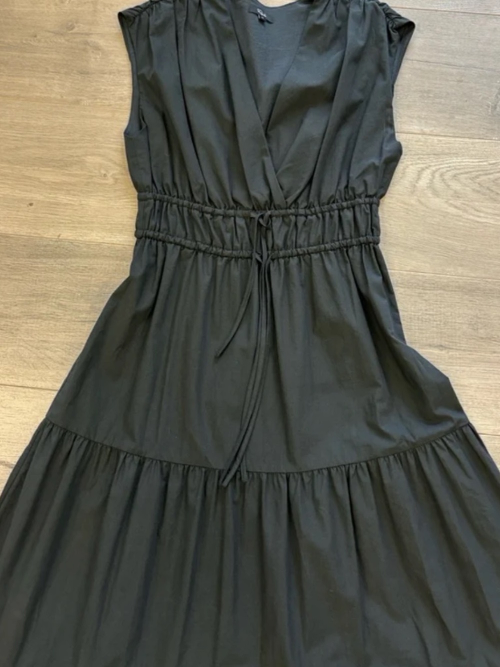 Rails Lucia Black Eyelet Dress size XS $268 Tiered Midi - Picture 5 of 9